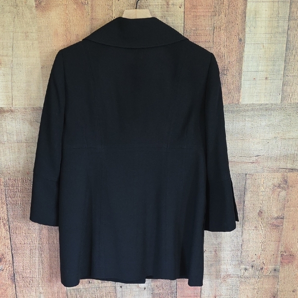 Le Suit Black Pea Coat EUC - Picture 8 of 14